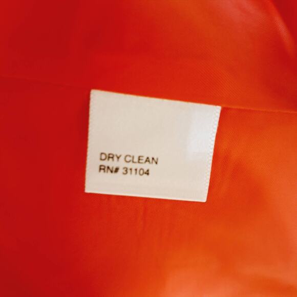 Madison Orange Linen Summer Single Button Lined Blazer Large - Picture 4 of 4